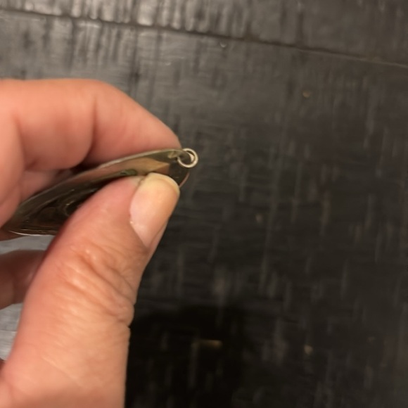 Bronze Southwestern Vintage Oval Pendant with Abstract Design Silver Tone​ - Picture 6 of 6